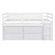 preview thumbnail 9 of 16, Full Size Wooden Loft Bed with Retractable Writing Desk and 4 Drawers, Lateral Portable Desk and Shelves
