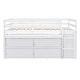 preview thumbnail 9 of 7, White Full Solid Wood Loft Bed with Writing Desk, Side Desk, Drawers, Shelves
