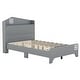 preview thumbnail 5 of 9, Wooden Twin Size House Bed with Storage Headboard and Shelf, Kids Bed