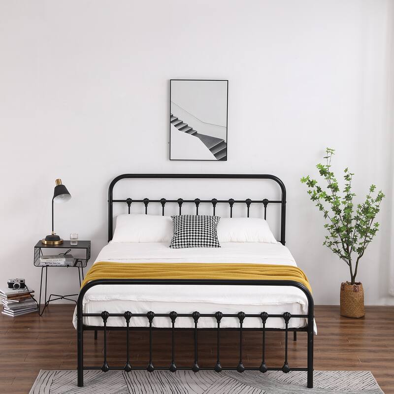Modern Single-Layer Curved Frame Bed