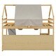 preview thumbnail 12 of 38, Twin Loft Bed with Play Tent, House Design, Slide & Ladder