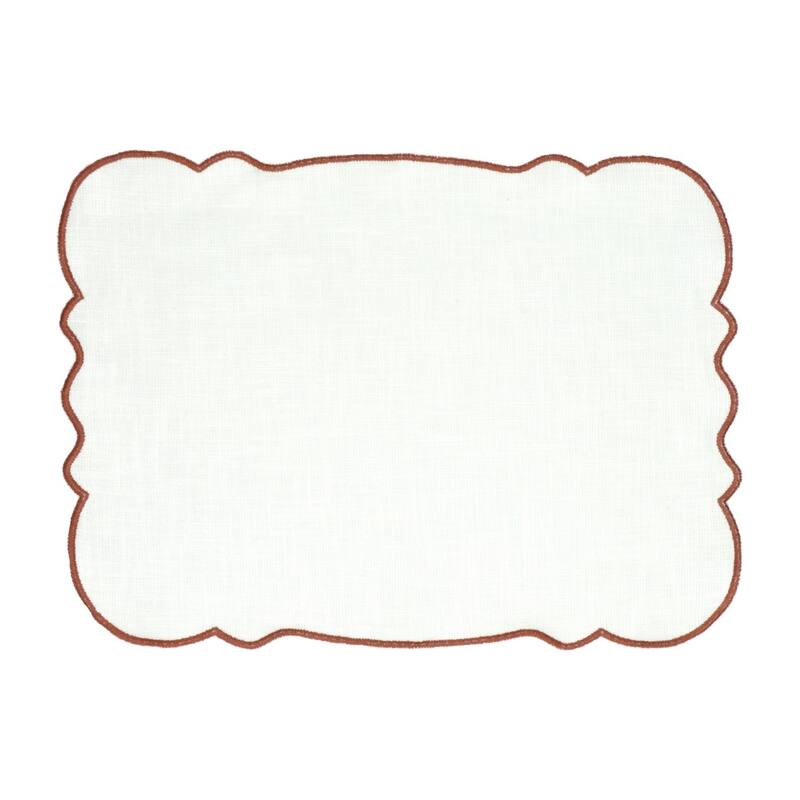 Handwoven Linen Rectangular Placemat - 17.75" - White