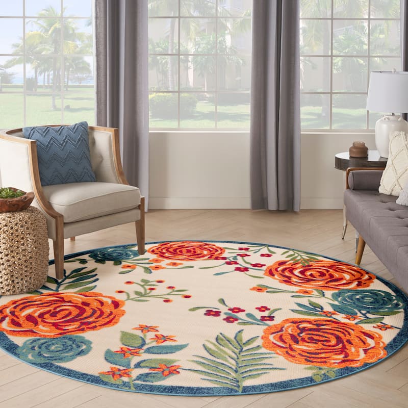 Nourison Aloha Indoor/Outdoor Floral Area Rug