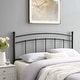preview thumbnail 1 of 22, Abigail Full Metal Headboard Black