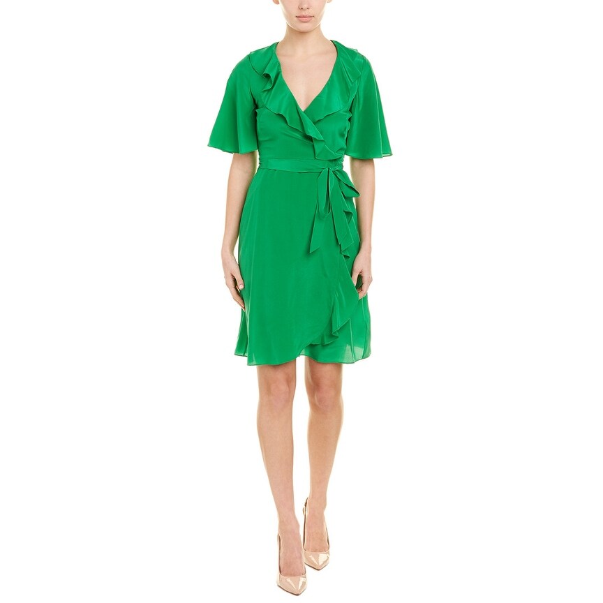 karen millen green silk dress