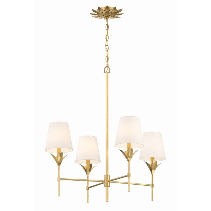 Crystorama Lighting Group 534 Broche 4 Light 28" Wide Chandelier with