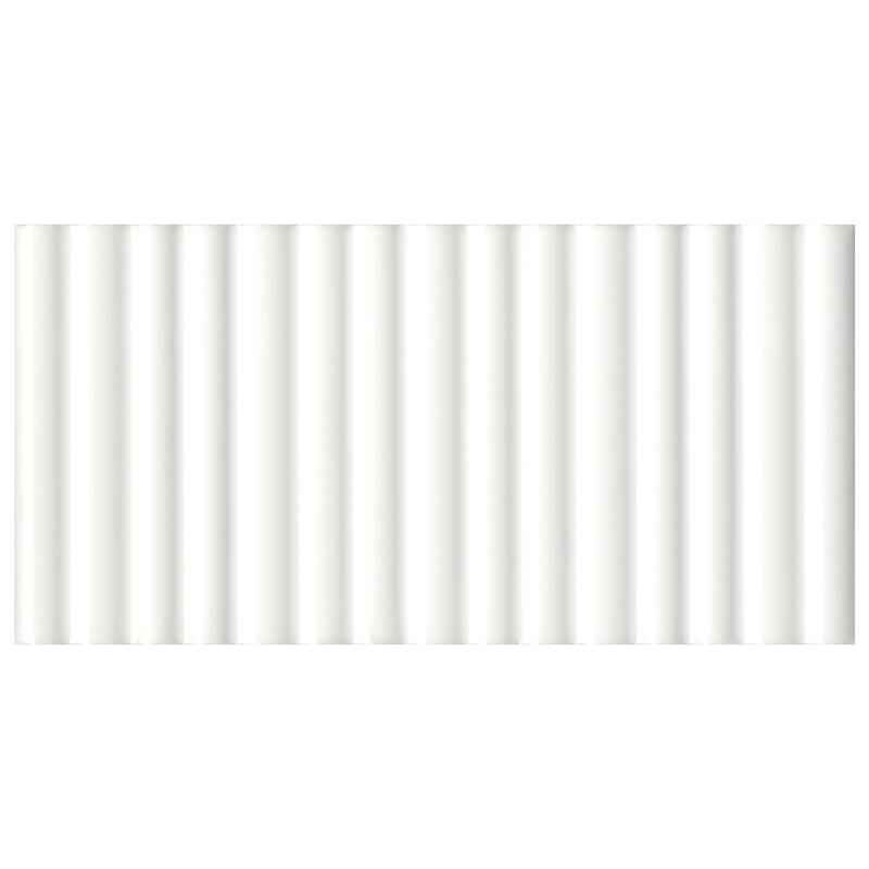 Merola Tile Crown Heights Rubik Glossy White 5-7/8" x 11-3/4" Ceramic Wall Tile