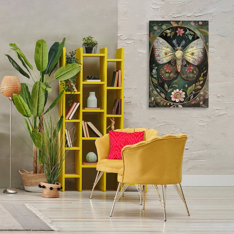 Stupell Green Toned Victorian Moth Canvas Wall Art Design By The Dutch Lady