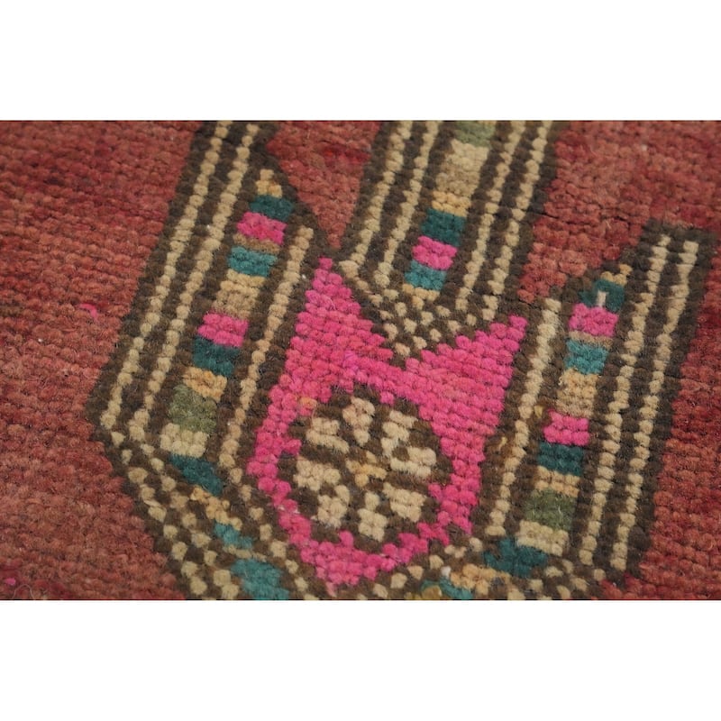 Hand Knotted Oriental 100% Wool Carpet Traditional Tribal Pink Ardebil Area Rug - 6' 6'' X 4' 6''