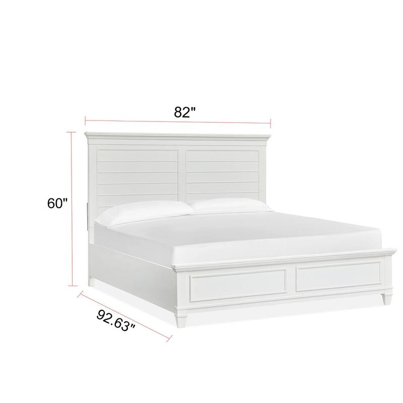 Magnussen Home Charleston White Dove Panel Bed
