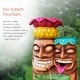 preview thumbnail 5 of 11, Alpine Corporation 35" Tall Outdoor 3-Tier Tiki Head Waterfall Fountain Yard Art Décor, Multicolor