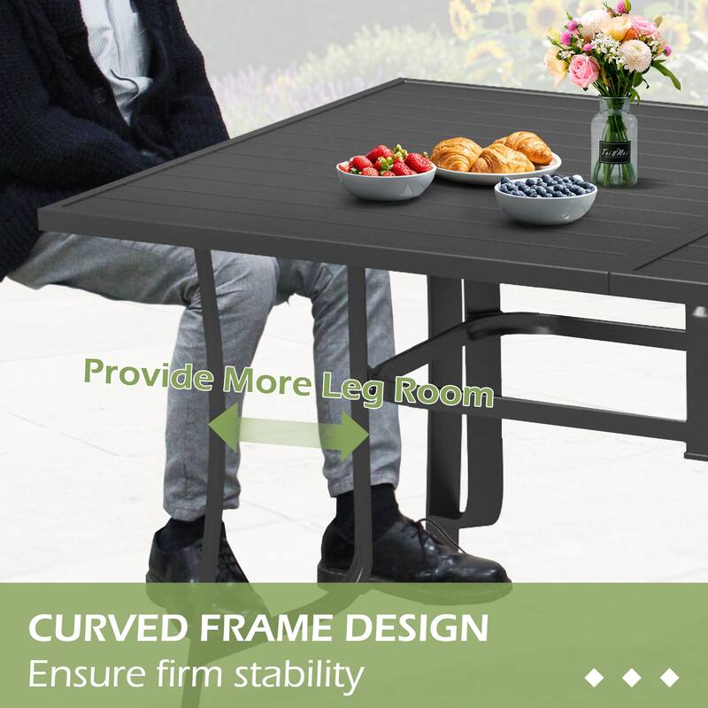 5/7/9-Piece Outdoor Dining Set with 360°Swivel Rocking Chairs, Textilene Seats, Ultra-Comfort Patio Furniture w Umbrella Hole