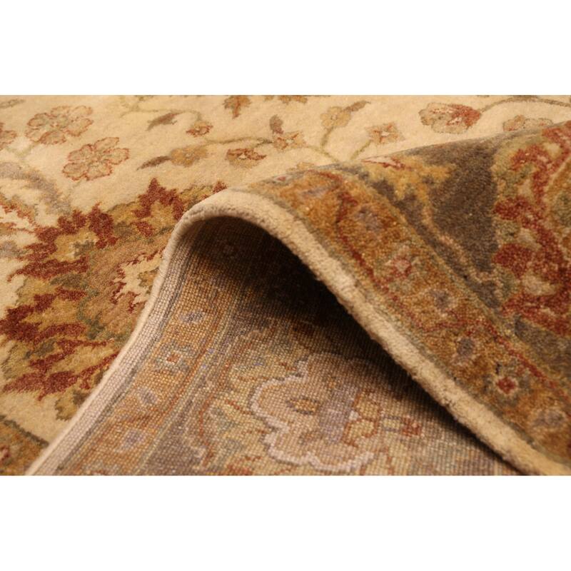 ECARPETGALLERY Hand-knotted Jamshidpour Ivory Wool Rug - 6'2 x 9'1
