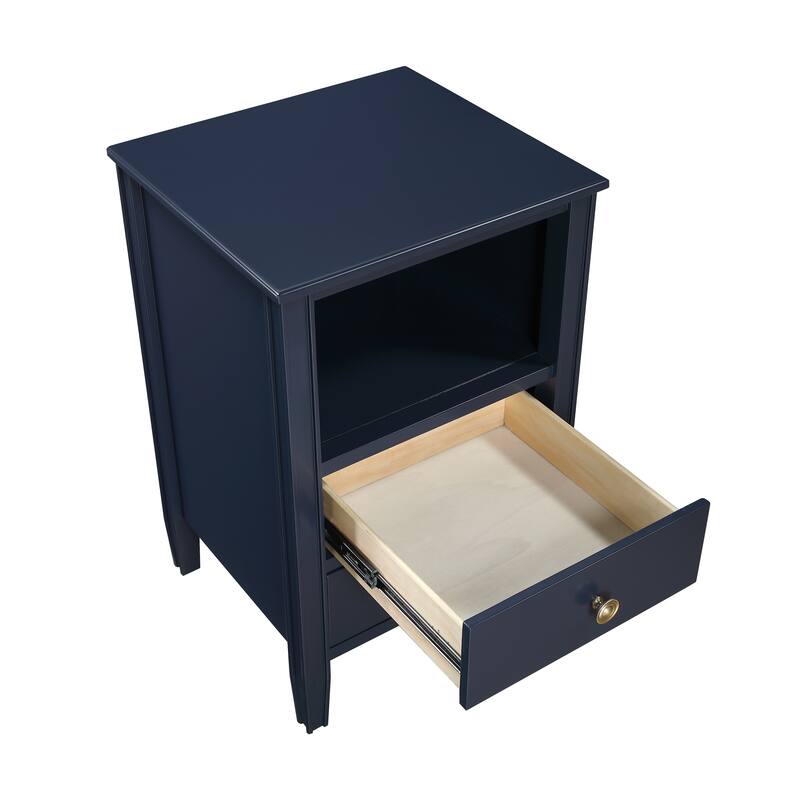 2-Drawer Nightstand in Midnight Blue - Elegant Storage Solution