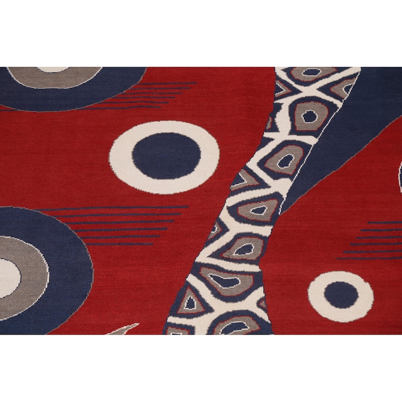 Geometric Modern Gabbeh Kashkoli Oriental Area Rug Wool Hand-knotted - 6'1" x 8'11"