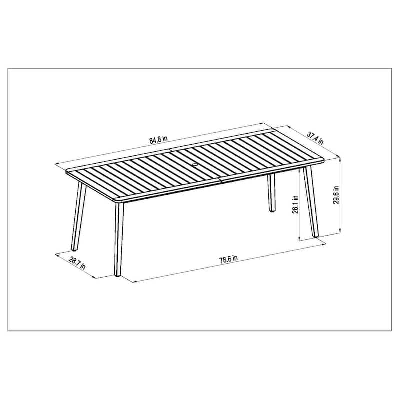 Amazonia Pucara 9pc 100% FSC Certified Wood Outdoor Patio Dining Set - 9 Piece