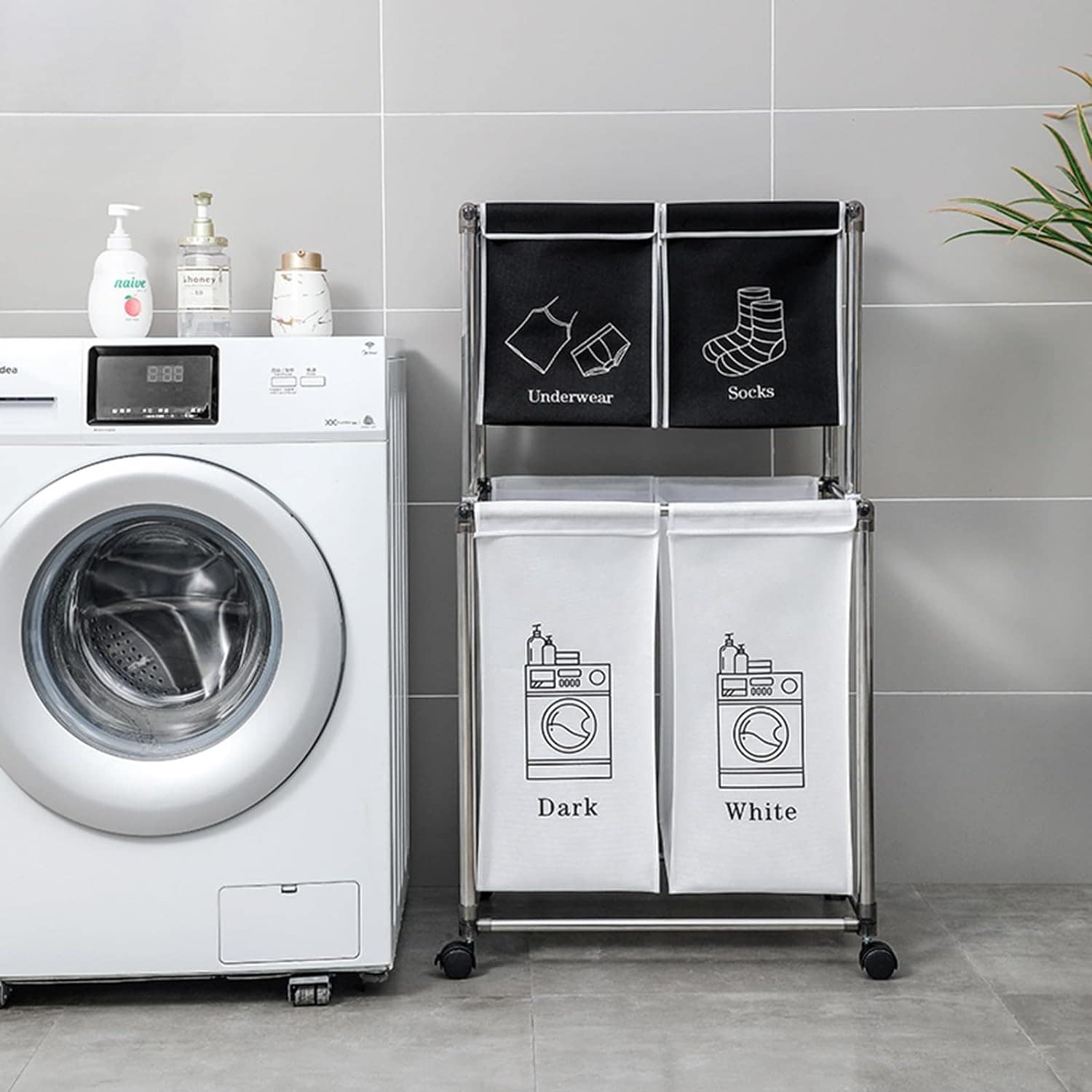 Vertical store laundry sorter