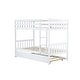 preview thumbnail 9 of 10, Stylish & Simple Twin Over Twin Bunk Beds with Trundle, Safety Rail and Ladder, Kids/Teens Bedroom, Split Into 2 Beds, White