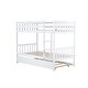 preview thumbnail 12 of 70, Twin Over Twin Rubber Wood Bunk Bed with Trundle, Convertible into 2 Twin Size Beds,with Ladder and Safety Guardrails
