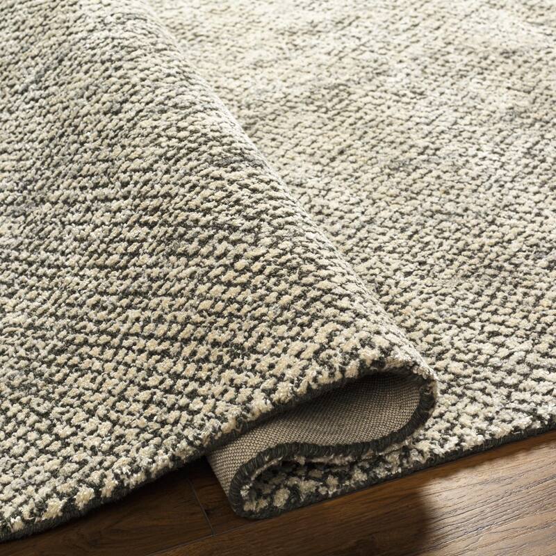 Thalassa Handmade Abstract Neutral Wool & Viscose Area Rug