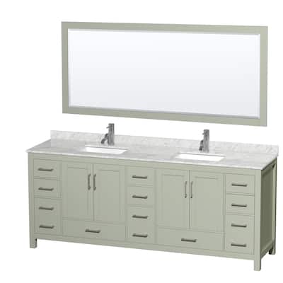 Wyndham Collection WCS141484DUNSM70 Sheffield 84" Free Standing Double