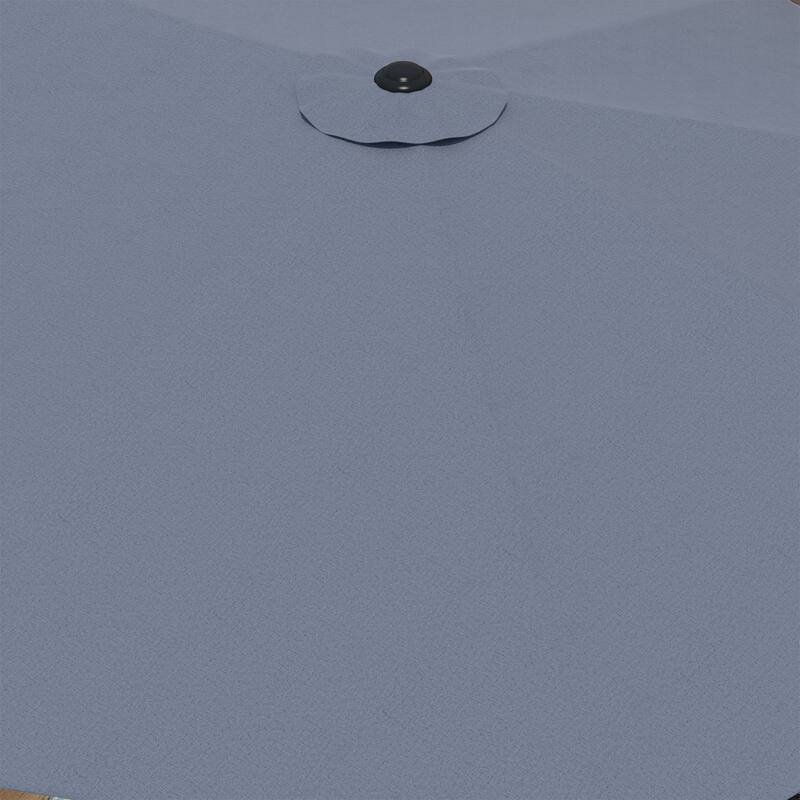 15 - foot Dual - sided Teal Outdoor Umbrella with LED: Durable Polyester Canopy, Sturdy Steel Frame