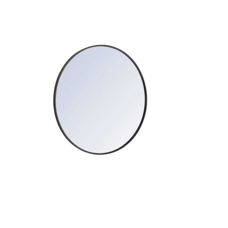 Strick & Bolton Prine 32-inch Metal Frame Round Mirror