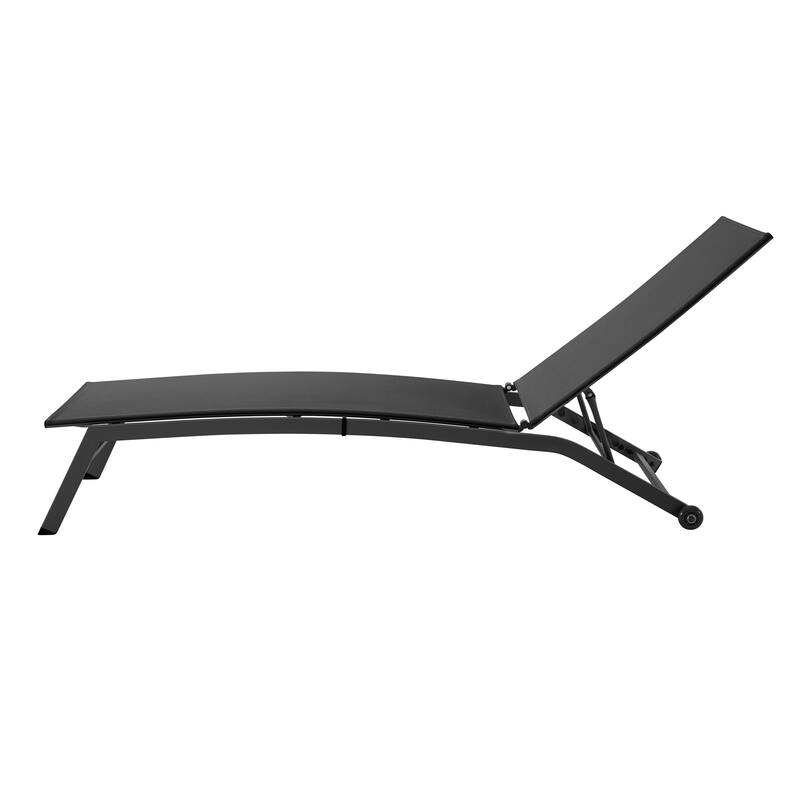 Corvus Antonio Outdoor Contemporary Sling-Fabric Adjustable Chaise Lounge
