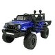 preview thumbnail 1 of 7, Ride On Car - Kids Electric Car, Remote Control, Gift for Boys and Girls - Blue Kids - Blue