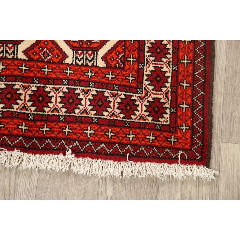 Geometric Balouch Persian Area Rug Handmade Traditional Wool Carpet - 3'4" x 5'7"