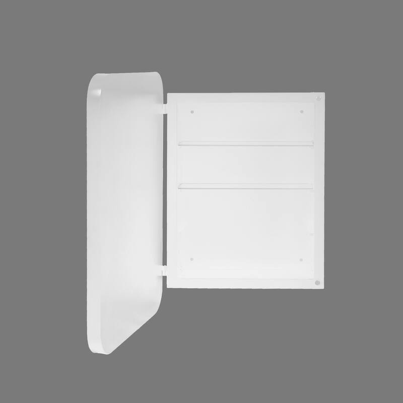 Wall Mount Metal Framed Medicine Cabinet with Storage