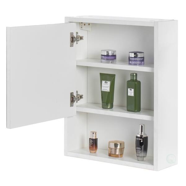 Shop White Wall Mounted Bathroom Storage Cabinet Mirrored Vanity