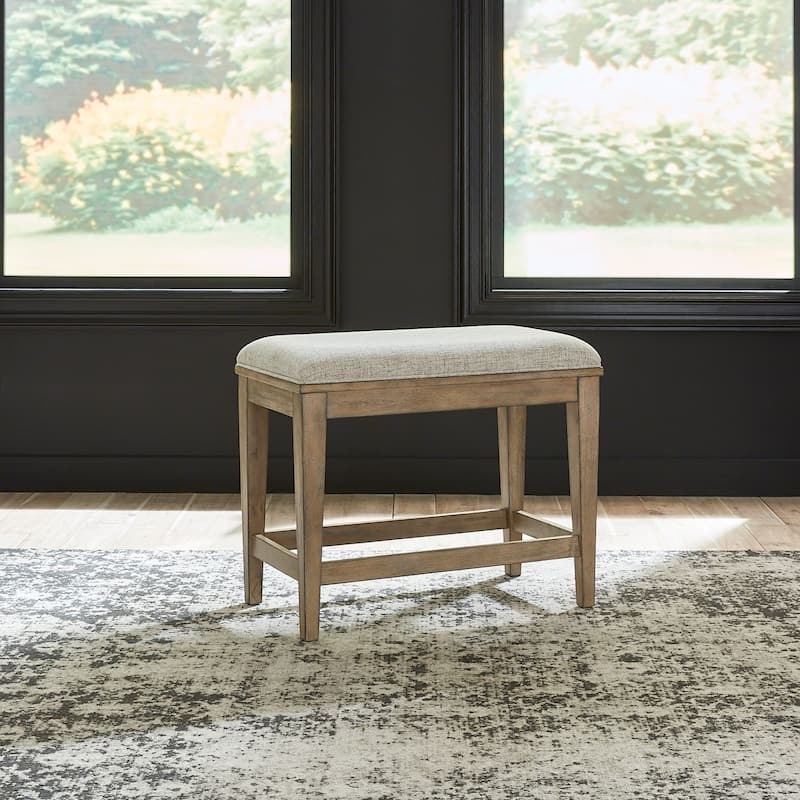 Devonshire Weathered Sandstone Console Stool - Width 29" x Depth 16" x Height 24" - Sandstone