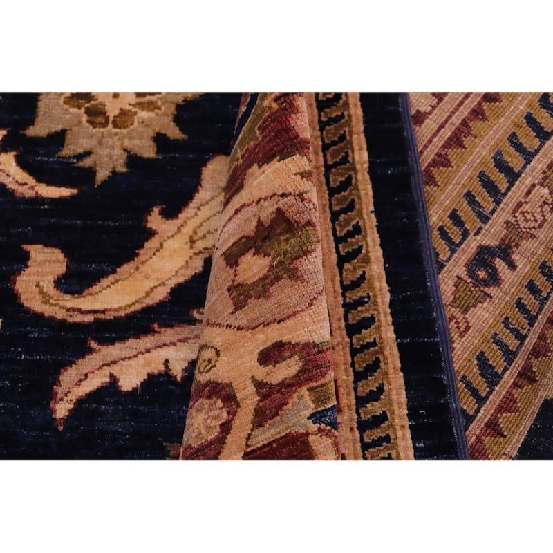 Bohemian Ziegler Tierra Blue Rust Hand-Knotted Wool Rug - 12'10'' x 15'10''