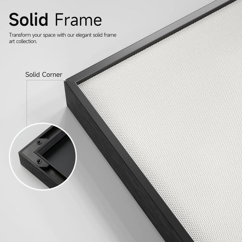 Framed Black and White Abstract Wall Art