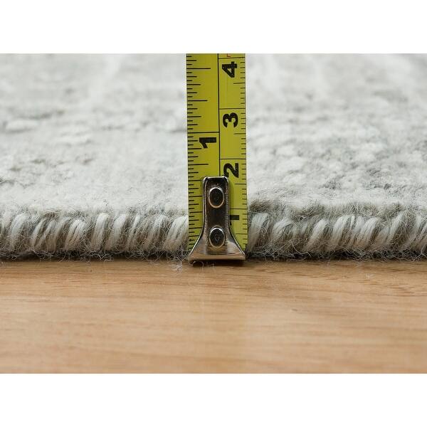 Shahbanu Rugs Light Gray, Modern Design, Soft Pile, Hand Knotted, Hand ...
