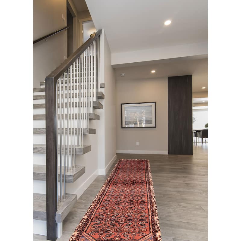 ECARPETGALLERY Hand-knotted Andelz Dark Copper Wool Rug - 2'4 x 9'8