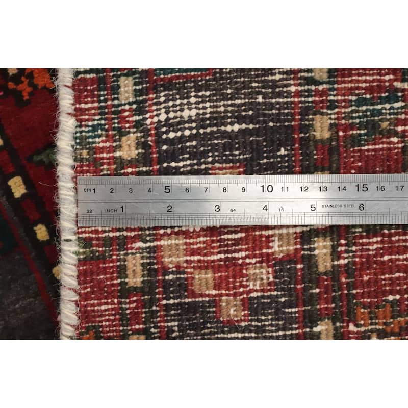 Hand Knotted Oriental 100% Wool Carpet Traditional Tribal Red Heriz Runner Rug - 10' 1'' X 3' 8''