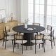 preview thumbnail 26 of 41, Solid Wood Round Dining Table for 4-8 People Nordic style