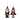 Transpac Glass Forest Gnome Ornament Set of 2 Christmas Home Decorations