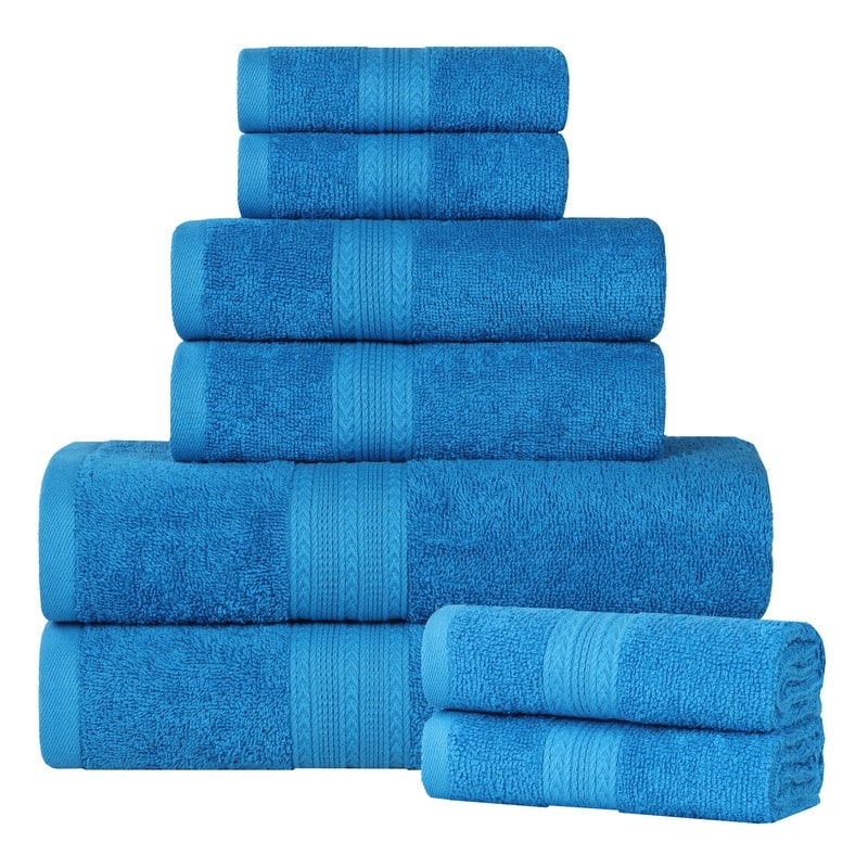 Superior Eco-Friendly Cotton 8-Piece Towel Set