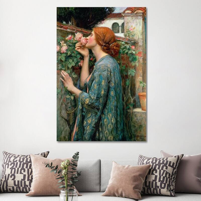 iCanvas "The Soul Of The Rose, 1908 " by John William Waterhouse Canvas Print
