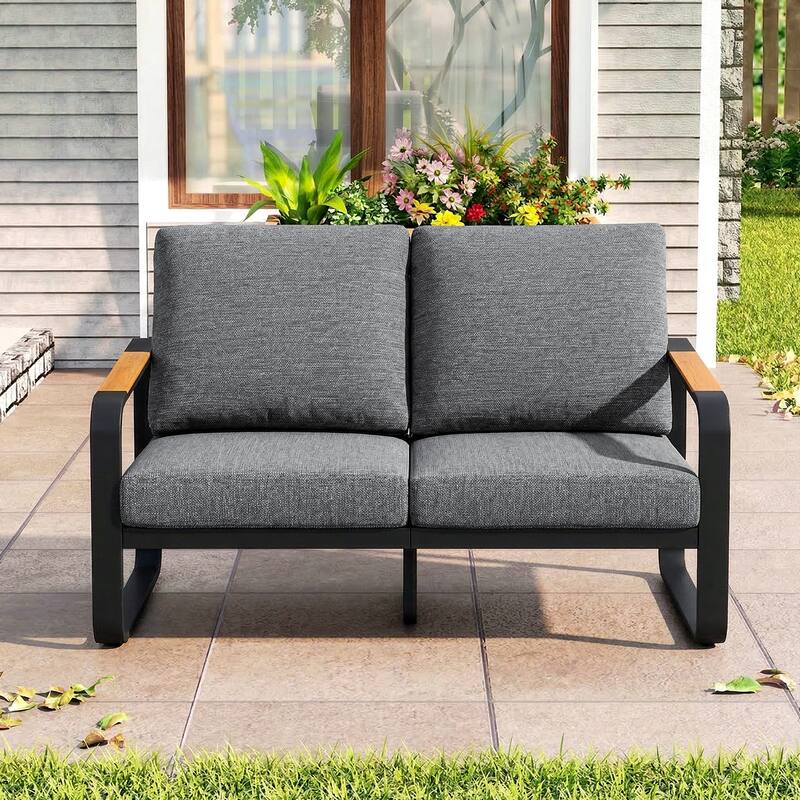 Outdoor Patio Conversation Chair, Loveseat, Sofa with Removable Cushions