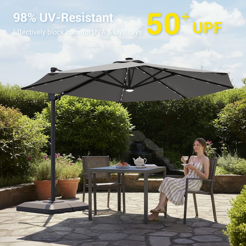 Sonkuki Outdoor 10FT LED Patio umbrella for Garden
