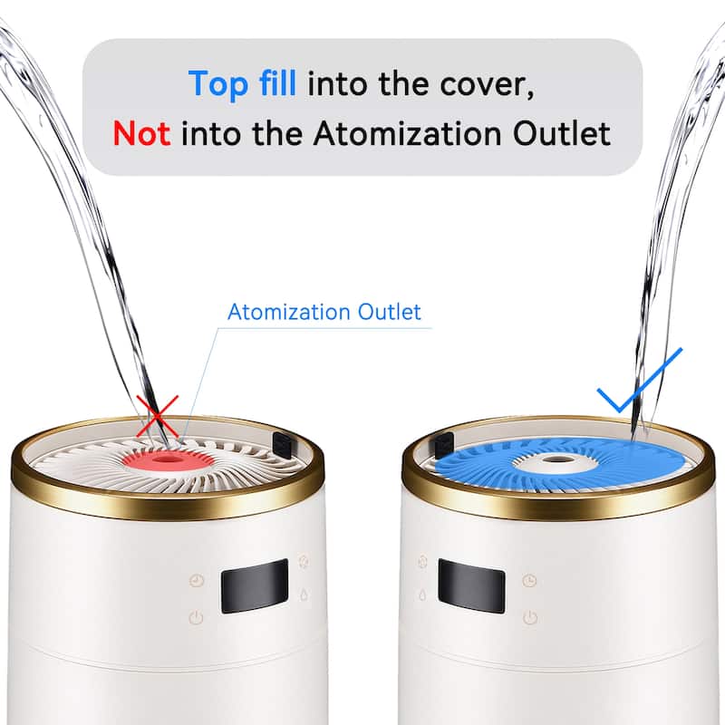 3L Top Fill Mist Humidifiers for Bedroom Middle Room