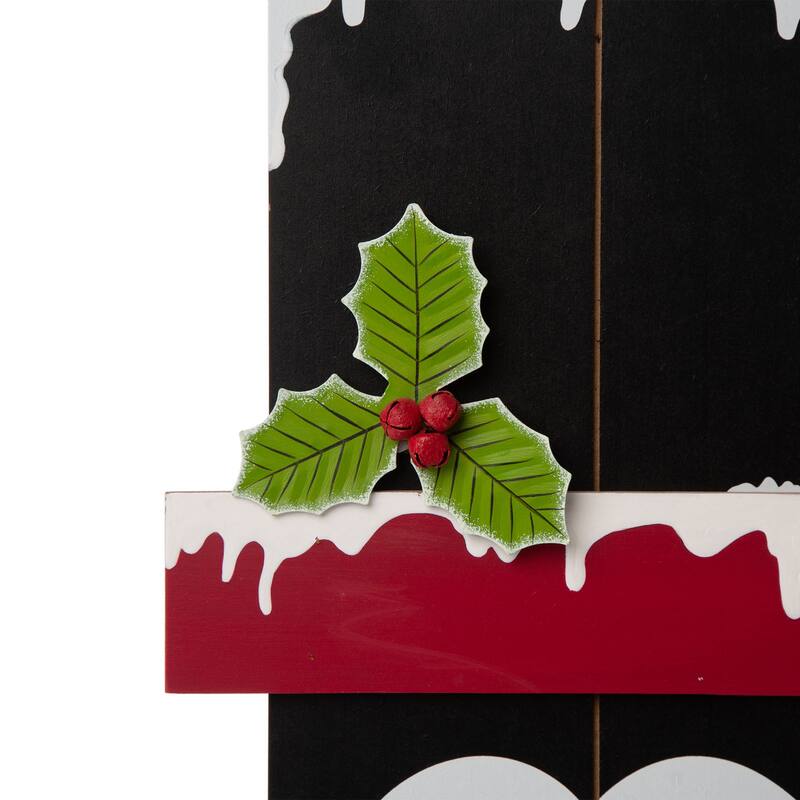 Glitzhome Christmas Wooden 42-inch Santa / Snowman Porch Sign