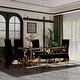 preview thumbnail 3 of 6, Luxury Black and Gold Dining Room Table Set