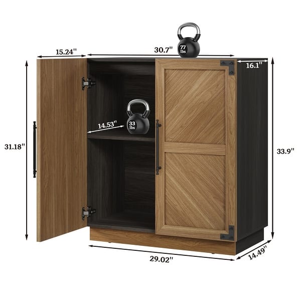 dimension image slide 1 of 2, 2 Doors Vintage Magician Storage Cabinet