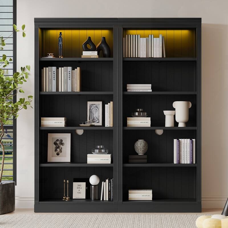 5-Tier Decor Bookshelves with Adjustable Shelves