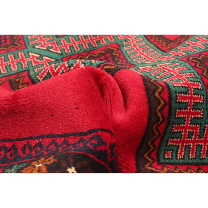 ECARPETGALLERY Hand-knotted Teimani Red Wool Rug - 2'11 x 4'8